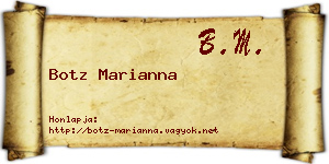 Botz Marianna névjegykártya